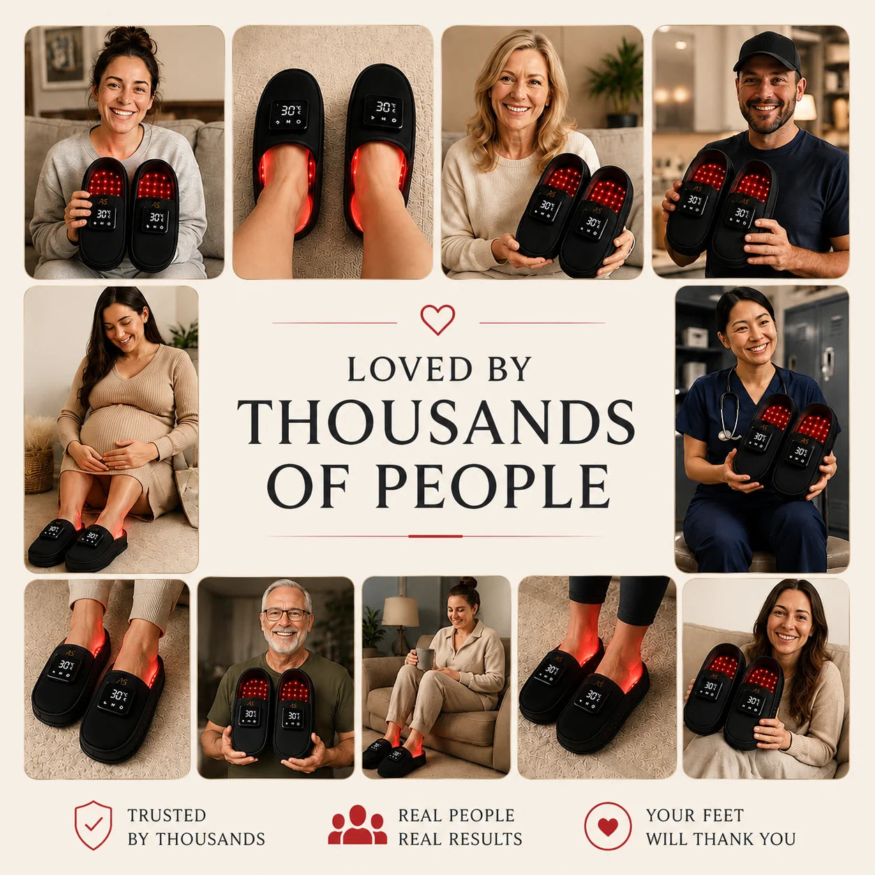 AuraStep™ Red Light Slippers